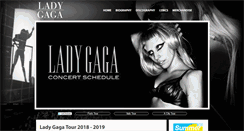 Desktop Screenshot of ladygagaconcertschedule.com
