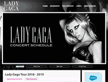 Tablet Screenshot of ladygagaconcertschedule.com